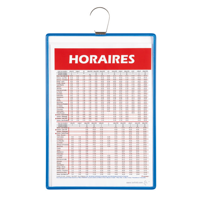 Poche à crochet Tarifold, A3, portrait