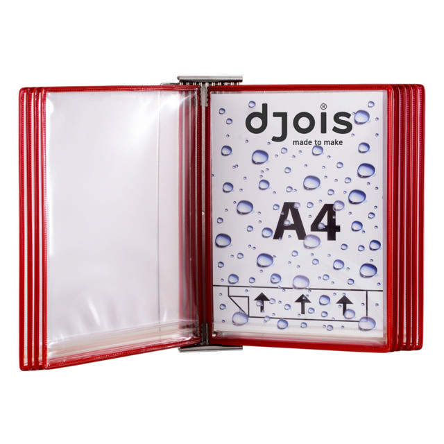 Système de présentation mural inox Tarifold, A4, 10 poches Drypocket